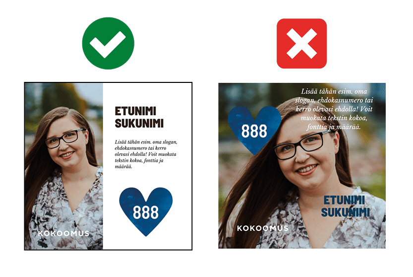 Vältä visuaalista hälyä